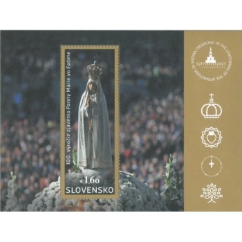 Blok 301 100-lecie objawień Matki Bożej w Fatimie-wydanie słowackie