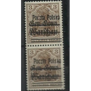 6IIaB7. wydanie przedrukowe na znaczkach General Gouvernement Warschau(gwarancja)