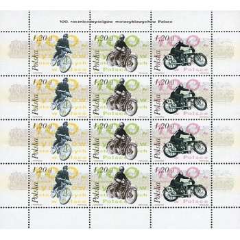Arkusik 3923-3925 100 rocznica wyścigów motocyklowych w Polsce