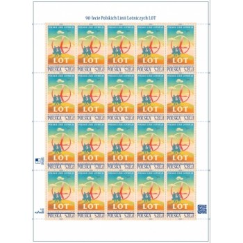 Arkusz 4936 90-lecie Polskich Linii Lotniczych LOT