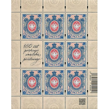 Arkusik 5034 160 lat polskiego znaczka pocztowego