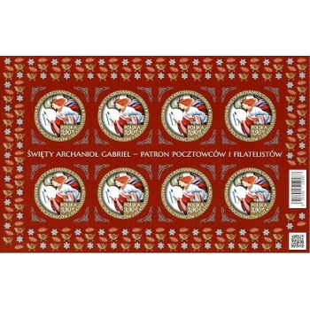 Arkusik 5257A Święty Archanioł Gabriel - patron pocztowców i filatelistów