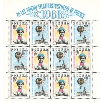 Arkusik 1705-1706 75 lat ruchu filatelistycznego w Polsce