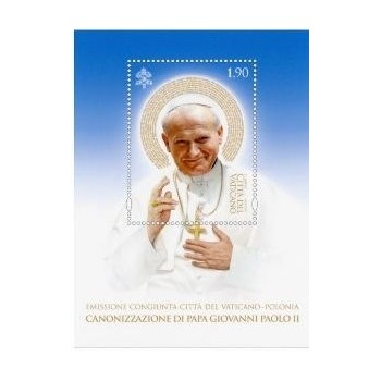 Blok 258 Kanonizacja Papieża Jana Pawła II-wydanie watykańskie