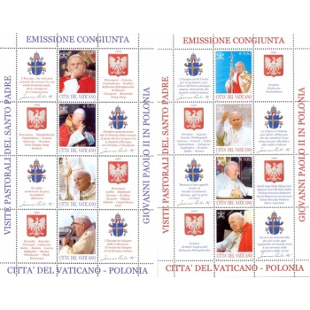 Blok 188-189 Wizyty Duszpasterskie Ojca Świętego Jana Pawła II w Polsce-wydanie watykańskie