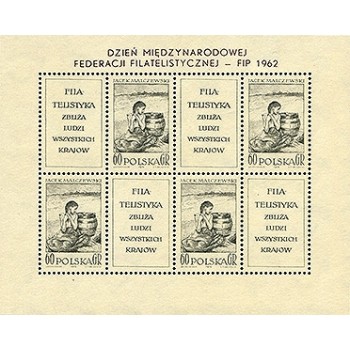 Blok 34 Dzień Międzynarodowej federacji Filatelistyki FIP 1962