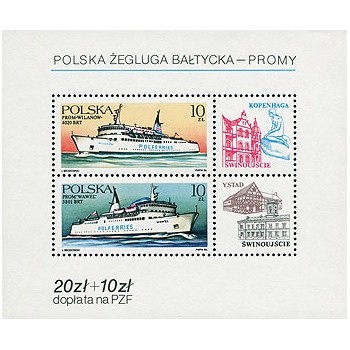 Blok 128 Polska Żegluga Bałtycka-promy