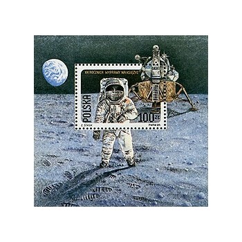 Blok 139A  20.rocznica wyprawy na Księżyc 3062A-z błędem B1