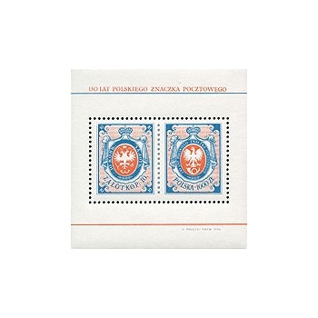 Blok 140 130 lat polskiego znaczka pocztowego