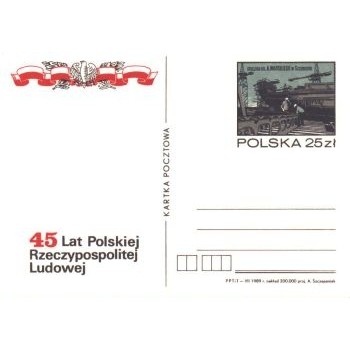 Karta Cp 1002 45 lat PRL - Stocznia Warskiego