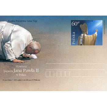 Cp 1208 VI wizyta papieża Jana Pawła II w Polsce