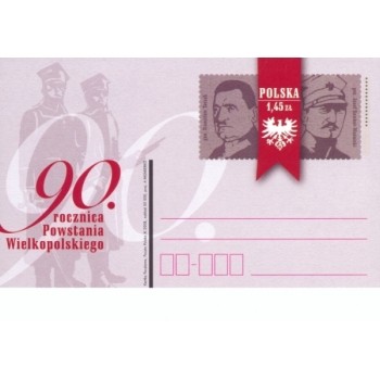 Karta Cp 1485 90  rocznica Powstania Wielkopolskiego