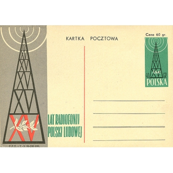 Cp 173a 15-lecie radiofonii w Polsce Ludowej