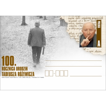 Cp 1941 100. rocznica urodzin Tadeusza Różewicza (A)