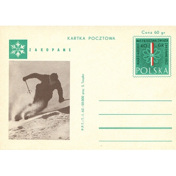 Karta Cp 209II Narciarskie Mistrzostwa Świata "FIS 1962" w Zakopanem