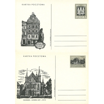 Karty Cp 398 Turystyka - Toruń i Frombork