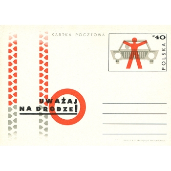 Karta Cp 540 Propagand bezpieczeństwa na drogach