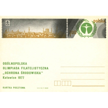 Cp 679 Ogólnopolska Olimpiada Filatelistyczna "Ochrona Środowiska" - Katowice 1977