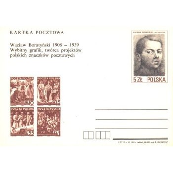 Cp 908  Wacław Boratyński - grafik i twórca znaczków pocztowych
