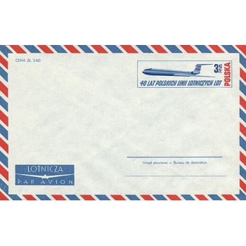 Koperta Ck 47 40-lecie Polskich Linii Lotniczych "LOT"