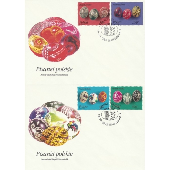 Koperty FDC 1000  Pisanki polskie