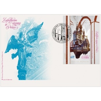 Koperta FDC 1886 Zabytkowe organy w Polsce