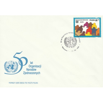 FDC 1008 50 lat Organizacji Narodów Zjednoczonych