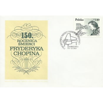 FDC 1130 150. rocznica śmierci Fryderyka Chopina