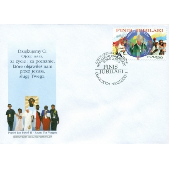 FDC 1166  Zakończenie obchodów Wielkiego Jubileuszu Roku 2000