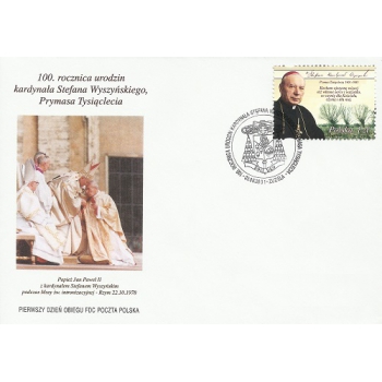FDC 1179 100. rocznica urodzin kardynała Stefana Wyszyńskiego