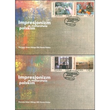 FDC 1342 Impresjonizm w malarstwie polskim ( kpl. 2 kopert FDC )