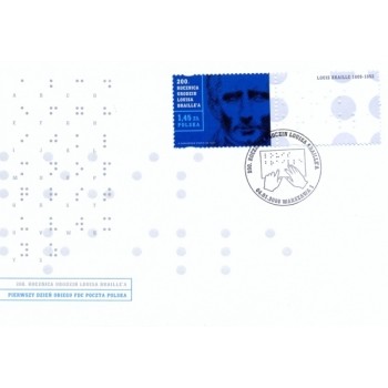 Koperta FDC 1452 200. rocznica urodzin Louisa Braille'a