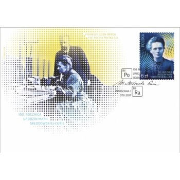 FDC 1853 150. rocznica urodzin Marii Skłodowskiej - Curie