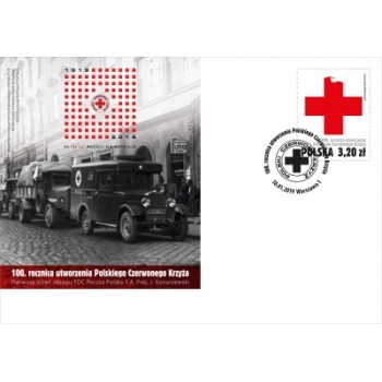 FDC 1942  100. rocznica utworzenia Polskiego Czerwonego Krzyża