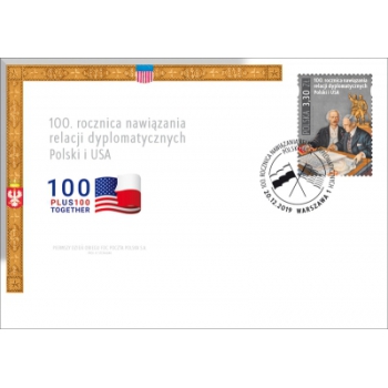 FDC 2014 -100. rocznica nawiązania relacji dyplomatycznych Polski i USA