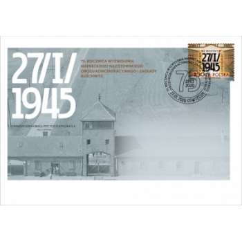 FDC 2017  75. rocznica wyzwolenia niemieckiego nazistowskiego obozu koncentracyjnego i zagłady Auschwitz