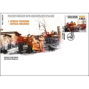 Koperta FDC 2391 1 Dywizja Pancerna-Odyseja Wolności