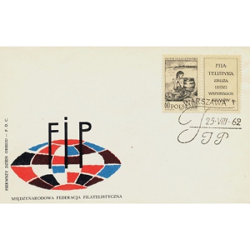 FDC 261 Dzień Międzynarodowej federacji Filatelistyki FIP 1962