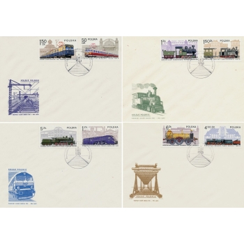 Koperty FDC 583 Koleje polskie