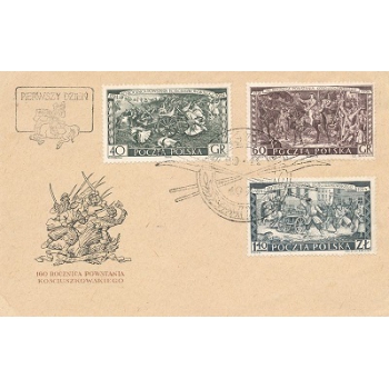 Koperta FDC 095 140. rocznica powstania kościuszkowskiego