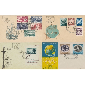 Koperty FDC Rocznik 1956