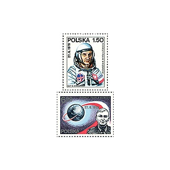 2417B - 2417B Upamiętnienie pobytu w kosmosie pierwszego Polaka w ramach współpracy "Interkosmos 78"