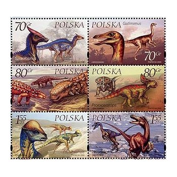 3665-3670  Zwierzęta prehistoryczne - dinozaury