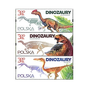 5109-5111 Dinozaury - trójka z arkusza