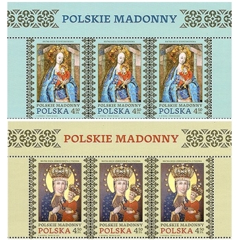 5248-5249 Polskie Madonny - z ozdobnym górnym marginesem